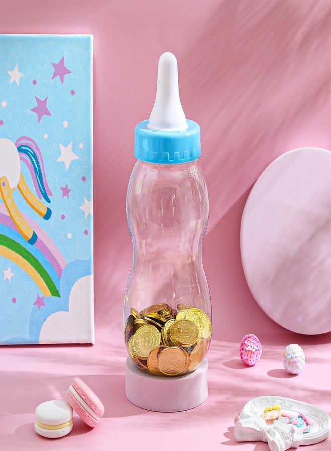 Alasum Baby Bottle Piggy Bank 11 Inch Transparent Plastic Coin Bank for Kids Birthday and Desktop Decoration Fun Money Saving Pot - Image 3
